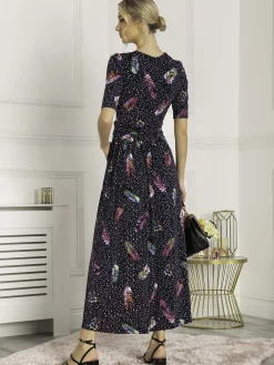 Airis Printed Maxi Dress, Navy Multi