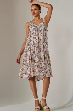 A-Line Pocket Smock Dress, Multi Abstract