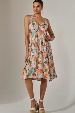 A-Line Pocket Smock Dress, Multi Floral