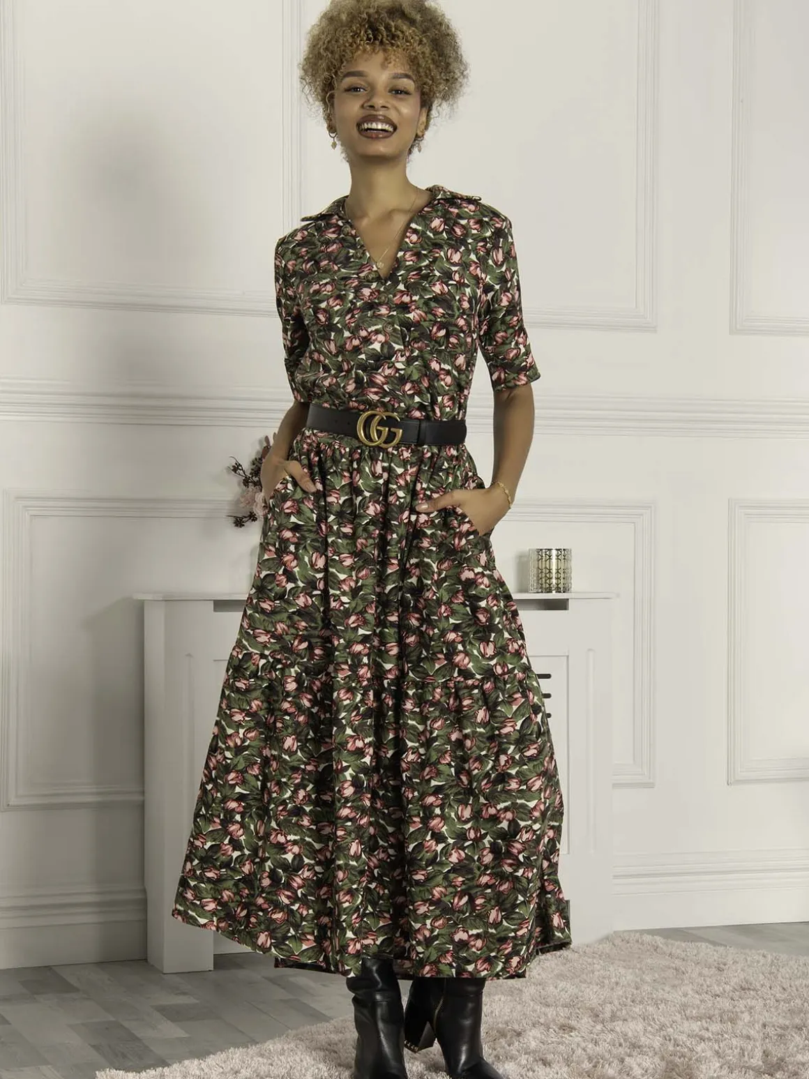 Andora Printed Maxi Dress, Floral Multi