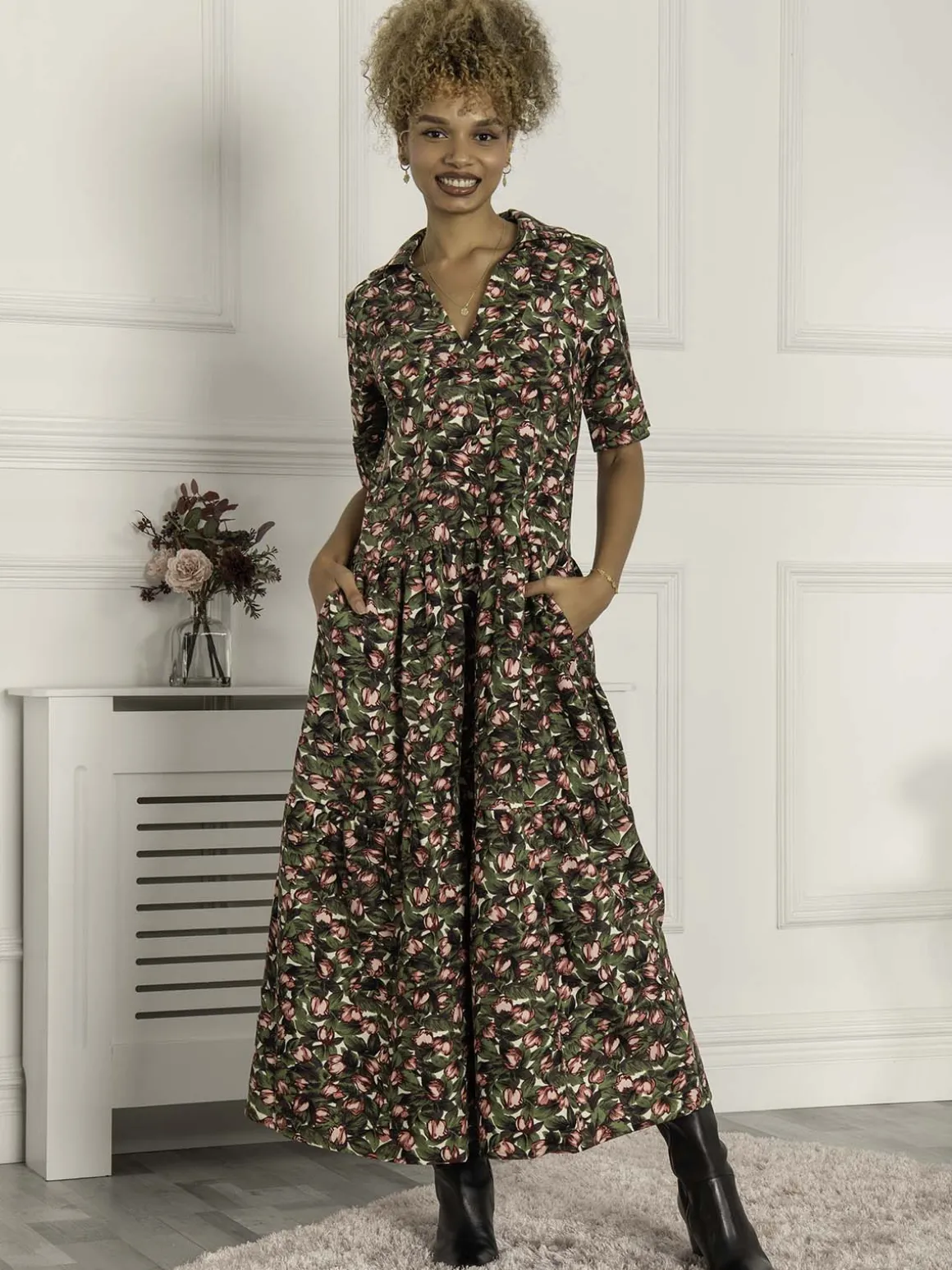 Andora Printed Maxi Dress, Floral Multi