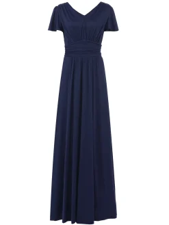 cap sleeve long jersey dress Women's Soft Jersey Serenity Cap Sleeve Maxi Dress in Red size XS