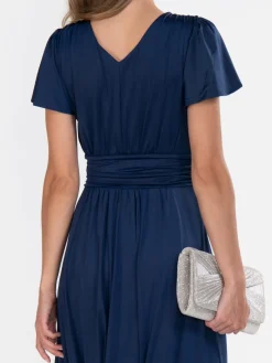 Cap Sleeve Jersey Maxi Dress , Navy