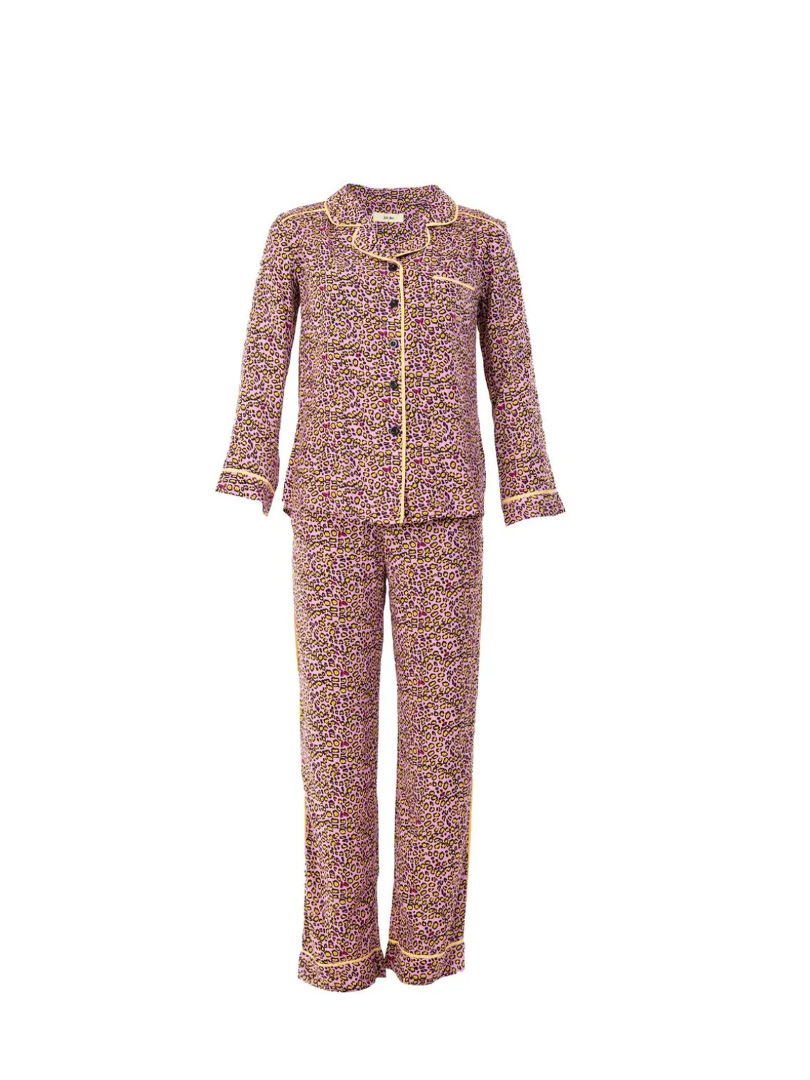 Emily Leopard Print Pyjamas, Pink Animal