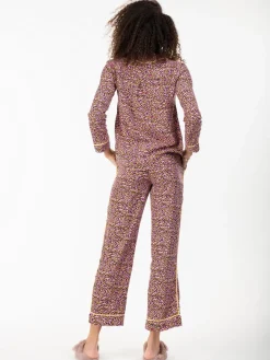 Emily Leopard Print Pyjamas, Pink Animal
