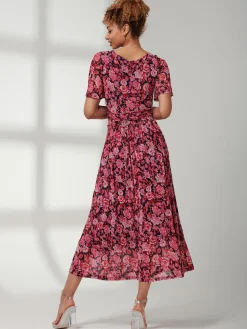 Giana Floral Midi Dress, Navy Floral