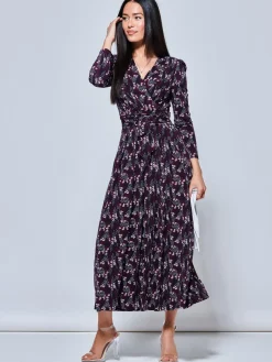 Greyson Long Sleeve Maxi Dress, Navy Daisy