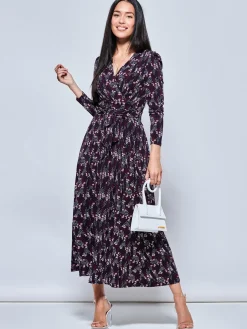 Greyson Long Sleeve Maxi Dress, Navy Daisy