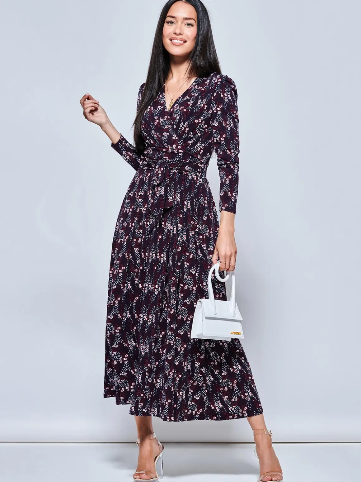 Greyson Long Sleeve Maxi Dress, Navy Daisy