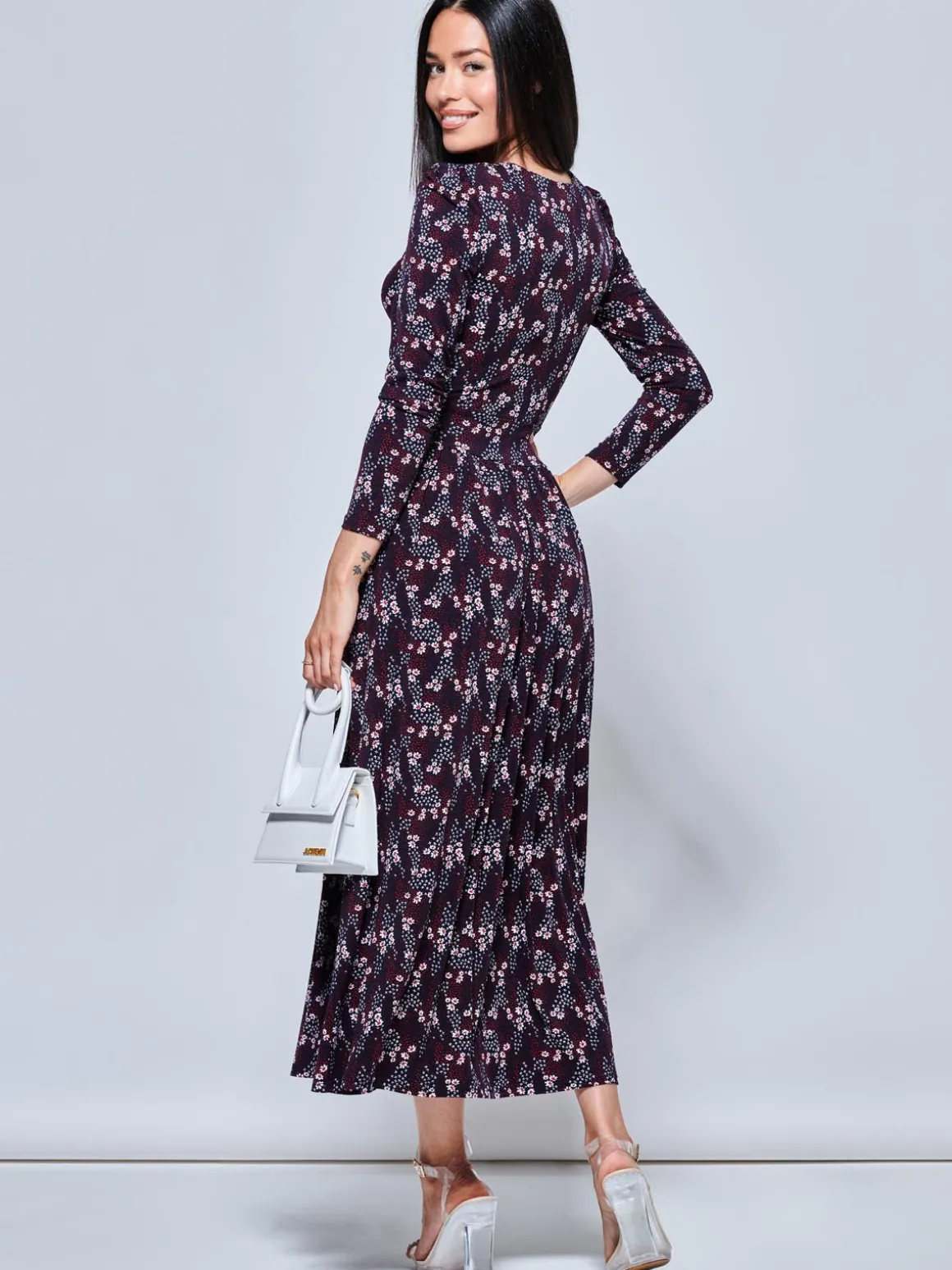 Greyson Long Sleeve Maxi Dress, Navy Daisy