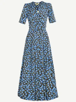 Jolie Moi Acadia Floral Print Wrap Maxi Dress, Black Floral
