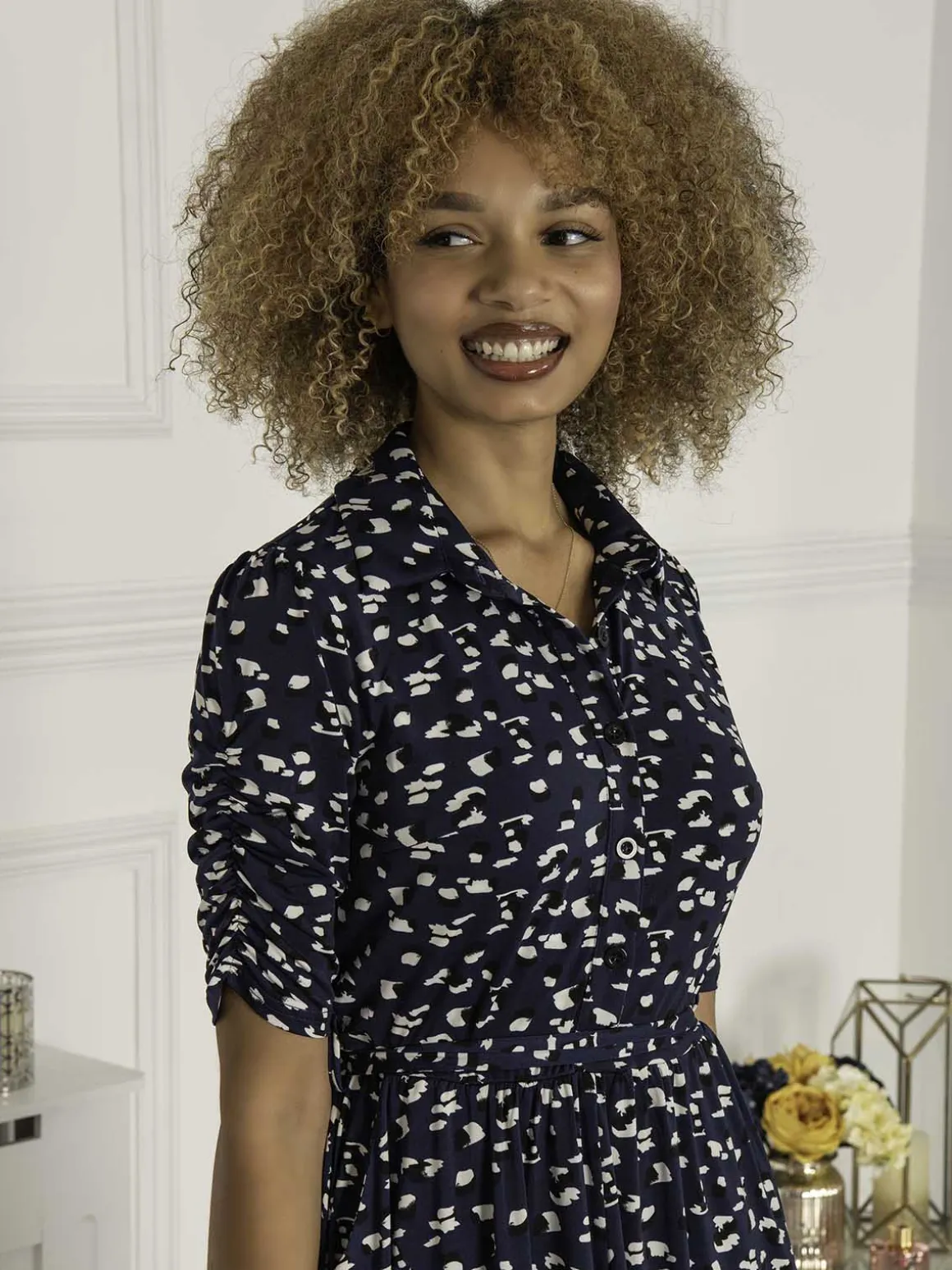 Jolie Moi Alys Hanky Hem Dress, Dark Teal