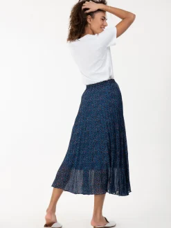 Jolie Moi Animal Print Chiffon Skirt, Blue Animal