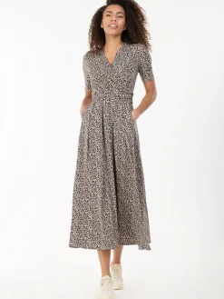 Jolie Moi Beatrice Animal Print Jersey Maxi Dress, Neutral Animal