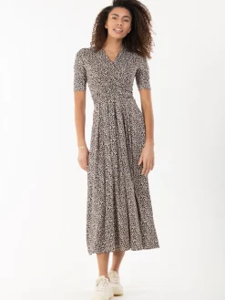 Jolie Moi Beatrice Animal Print Jersey Maxi Dress, Neutral Animal