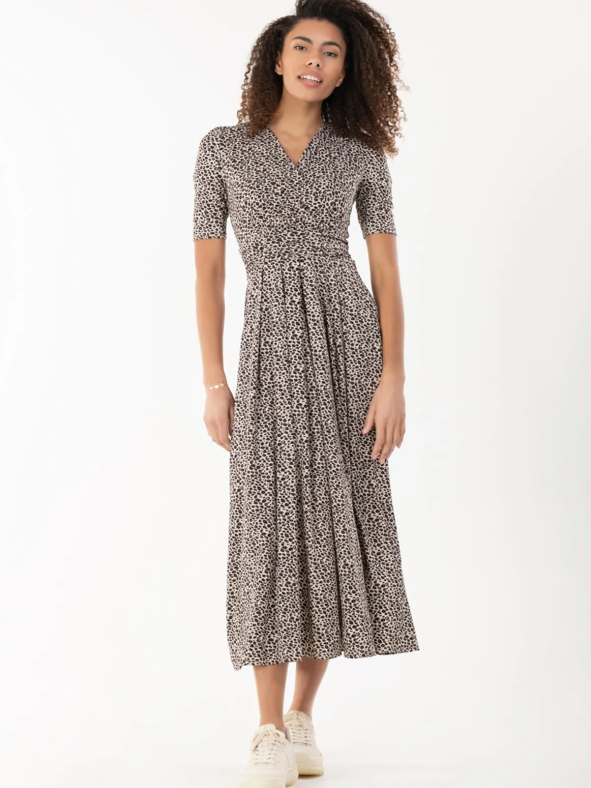 Jolie Moi Beatrice Animal Print Jersey Maxi Dress, Neutral Animal