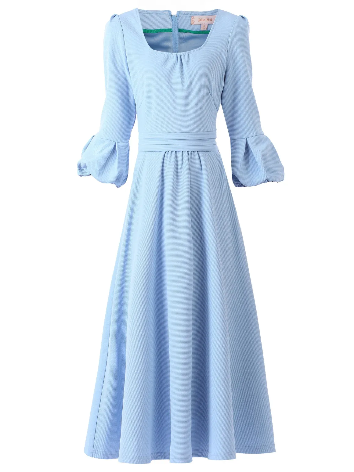 Jolie Moi Bell Sleeve Midi Dress, Blue