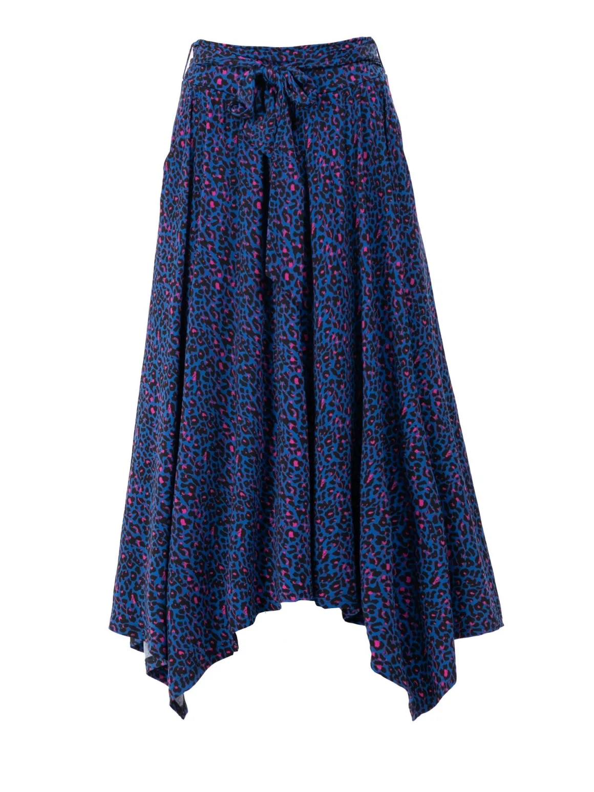 Jolie Moi Cady Animal Print Maxi Skirt, Blue Animal