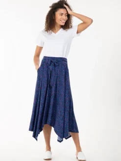 Jolie Moi Cady Animal Print Maxi Skirt, Blue Animal