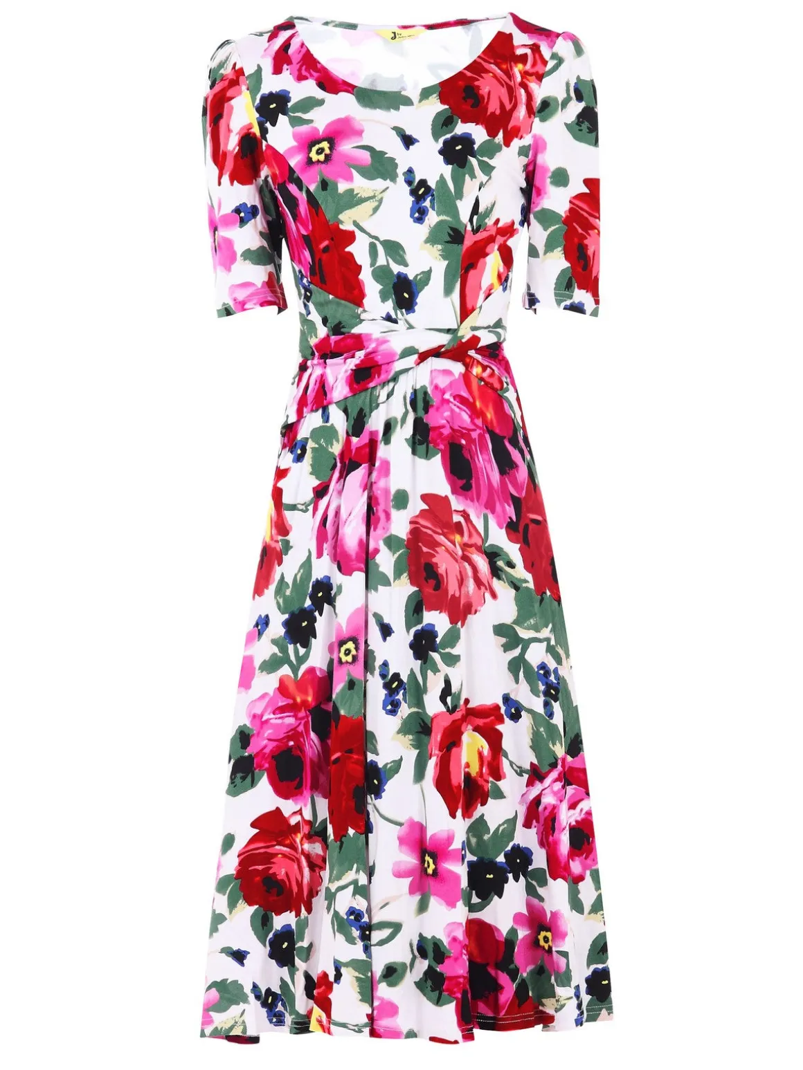 Jolie Moi Floral Tea Dress, Pink