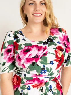 Jolie Moi Floral Tea Dress, Pink