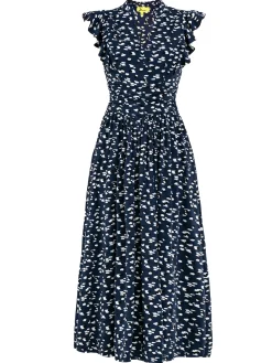 Jolie Moi Frill Detail Maxi Dress, Dark Teal