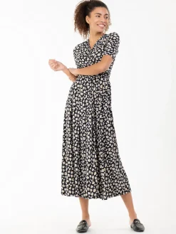 Jolie Moi Jenny Animal Print Jersey Maxi Dress, Black Animal