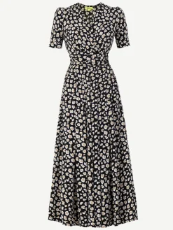 Jolie Moi Jenny Animal Print Jersey Maxi Dress, Black Animal