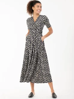 Jolie Moi Jenny Animal Print Jersey Maxi Dress, Black Animal