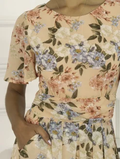 Jolie Moi Mabilie Chiffon Maxi Dress, Pink Floral
