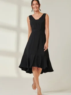 Jolie Moi Palmer Dip Hem Shift Dress, Black