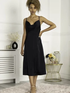 Jolie Moi Reene Cowl Neck Midi Dress, Blue