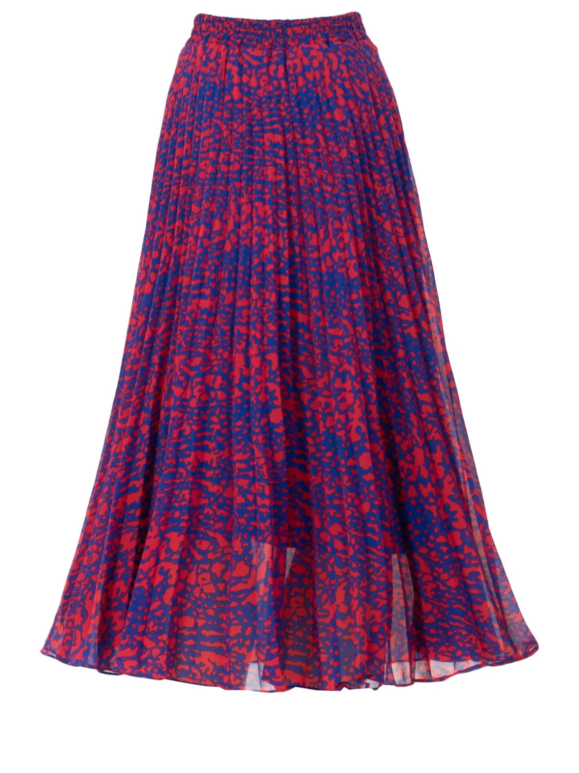 Jolie Moi Saige Animal Print Pleated Midi Skirt, Abstract Multi