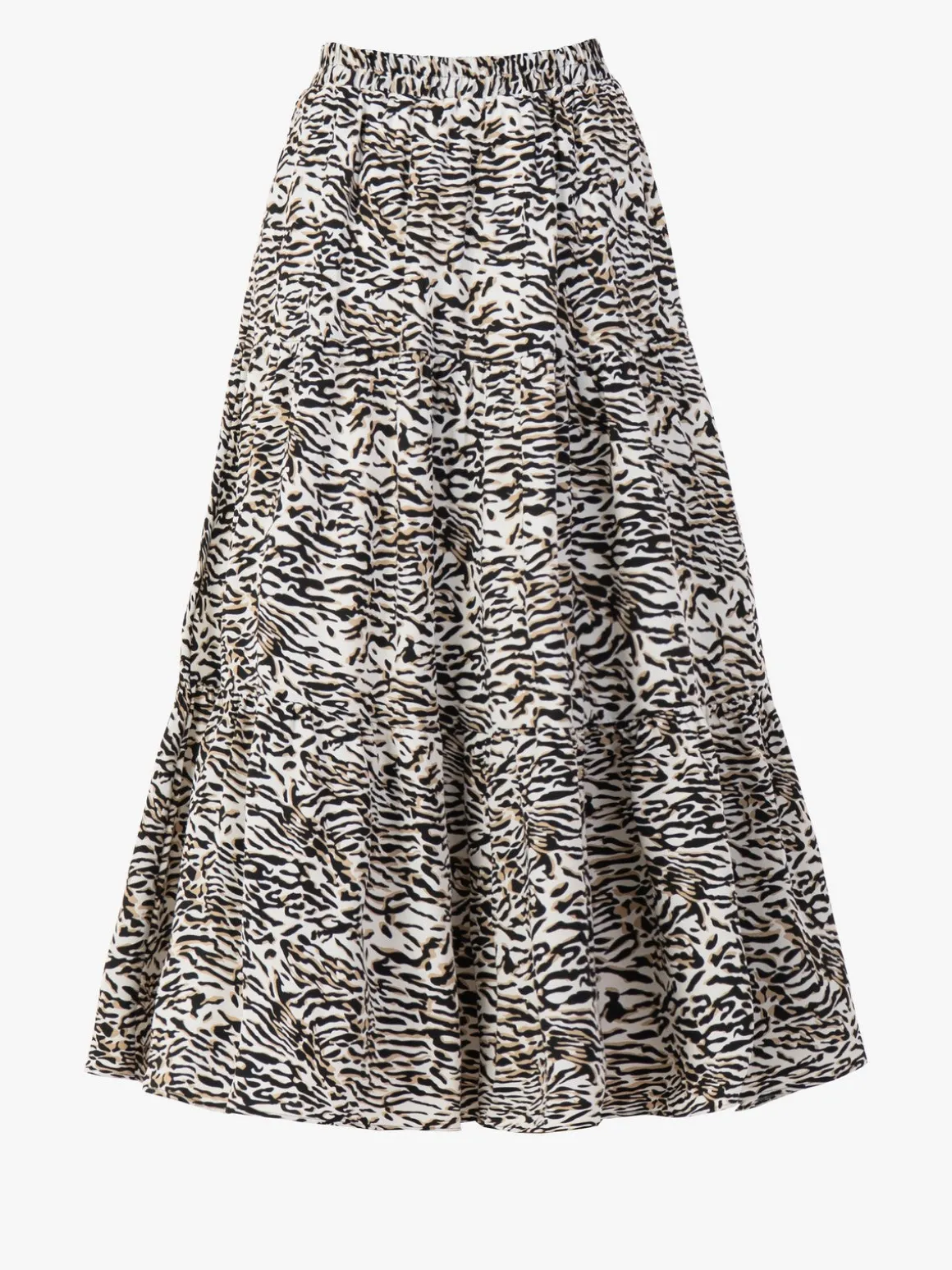 Jolie Moi Sara Animal Print Midi Skirt, Cream Animal