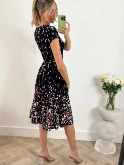 Jolie Moi Sasha Midi Dress, Black Multi