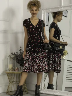 Jolie Moi Sasha Midi Dress, Black Multi