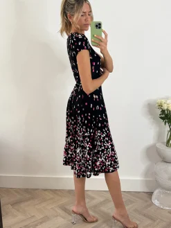 Jolie Moi Sasha Midi Dress, Black Multi