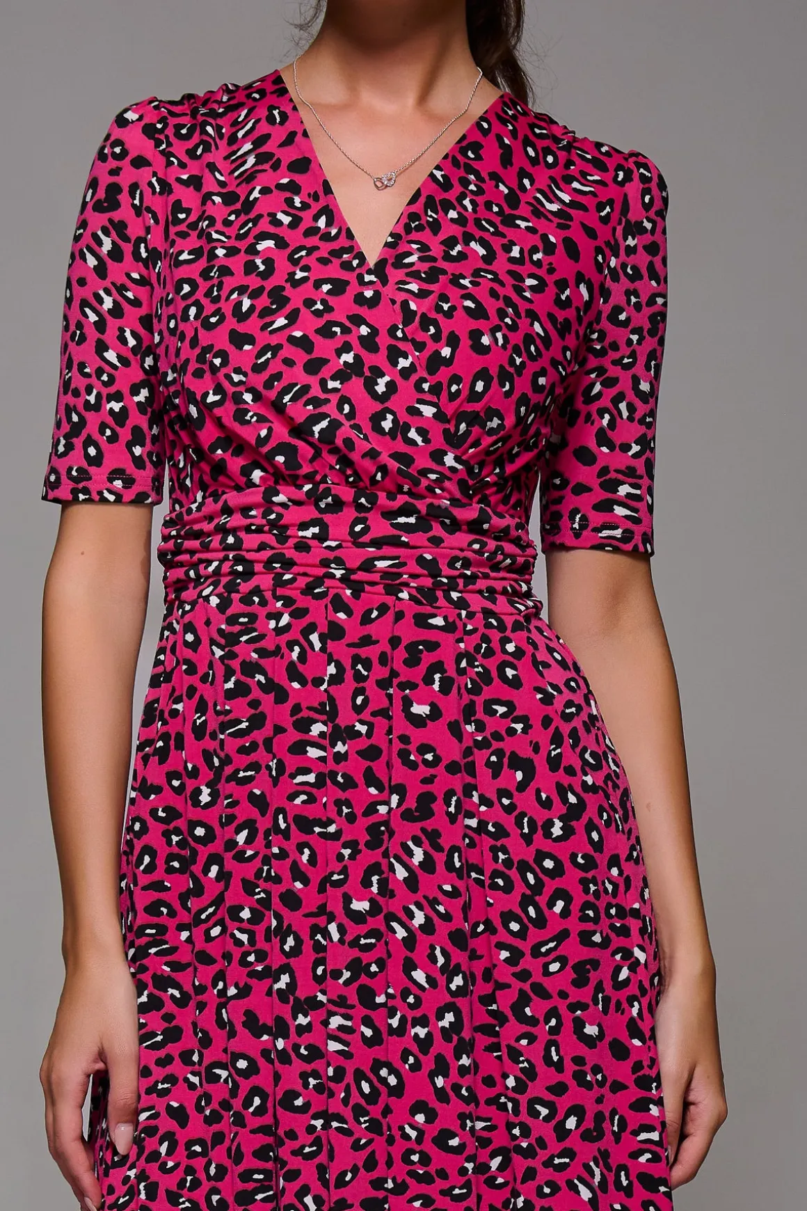 Jolie Moi Selene Animal Print Maxi Dress, Magenta