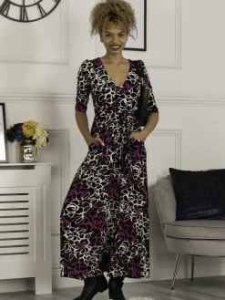 Kamiyah Viscose Maxi Dress, Floral Multi