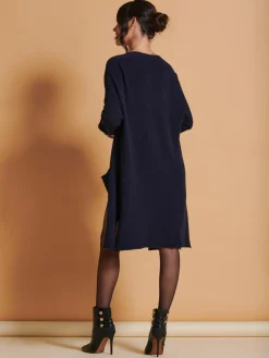 Longline Soft Knitted Cardigan, Blue