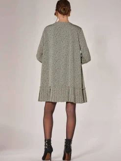 Long Sleeve Shirt Dress, Khaki Spot