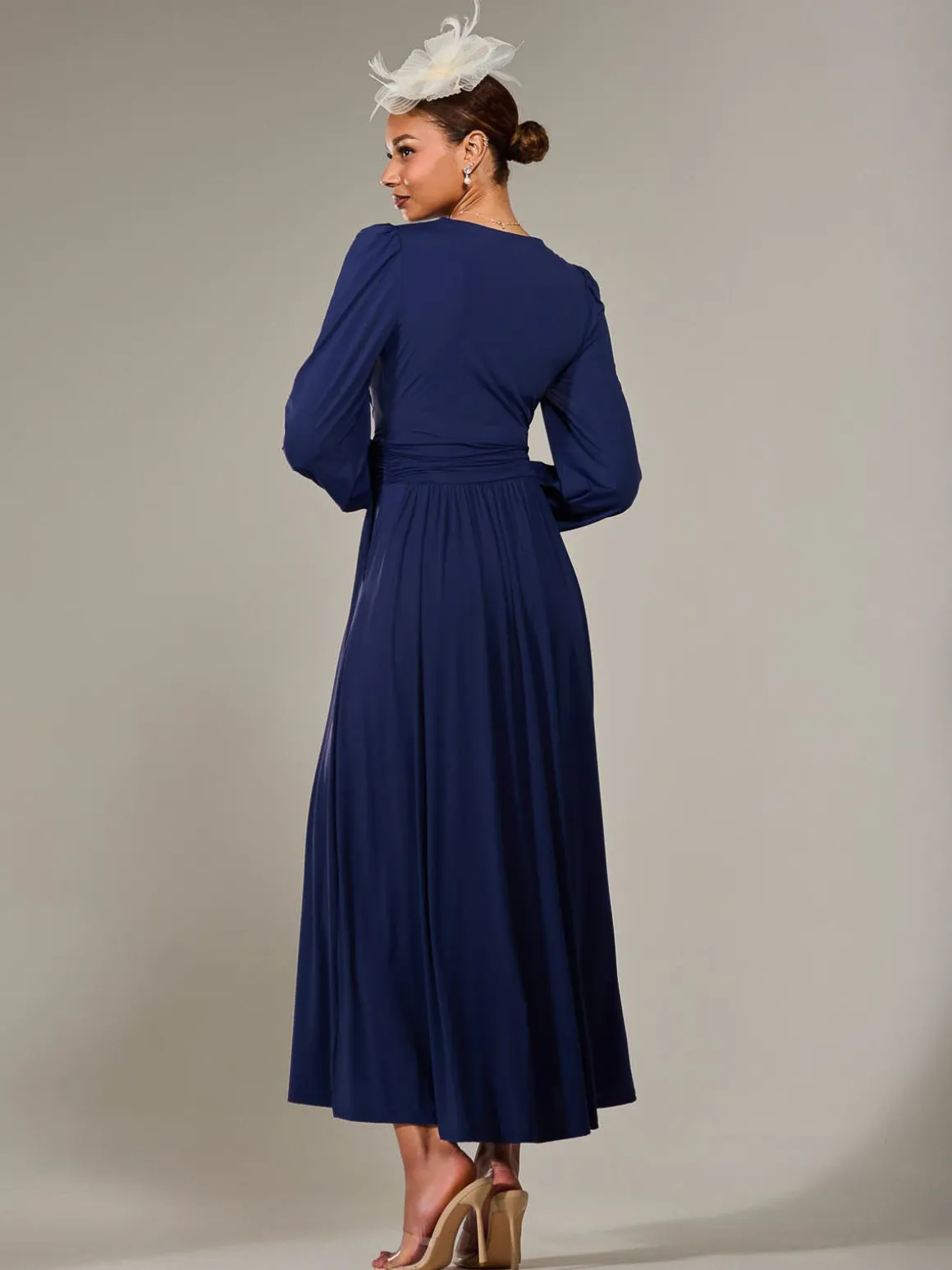 Long Sleeve Super Soft Jersey Maxi Dress, Navy