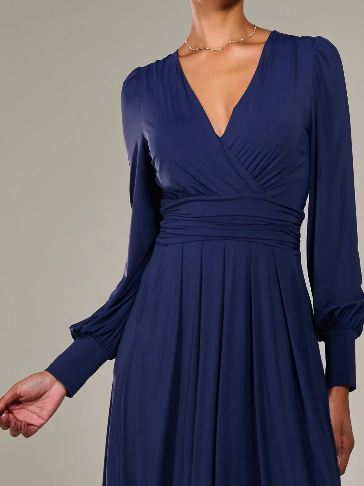 Long Sleeve Super Soft Jersey Maxi Dress, Navy