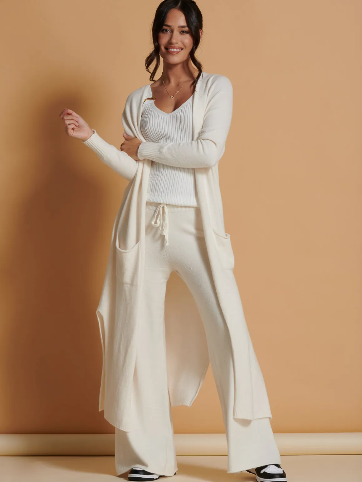 Made In Italy Soft Knit Longline Maxi Cardigan, Calce