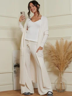 Made In Italy Soft Knit Longline Maxi Cardigan, Calce