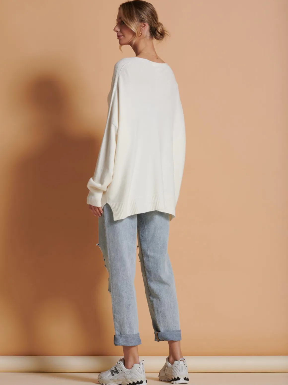 Made in Italy Soft Knit Shell Button Cardigan, Butter