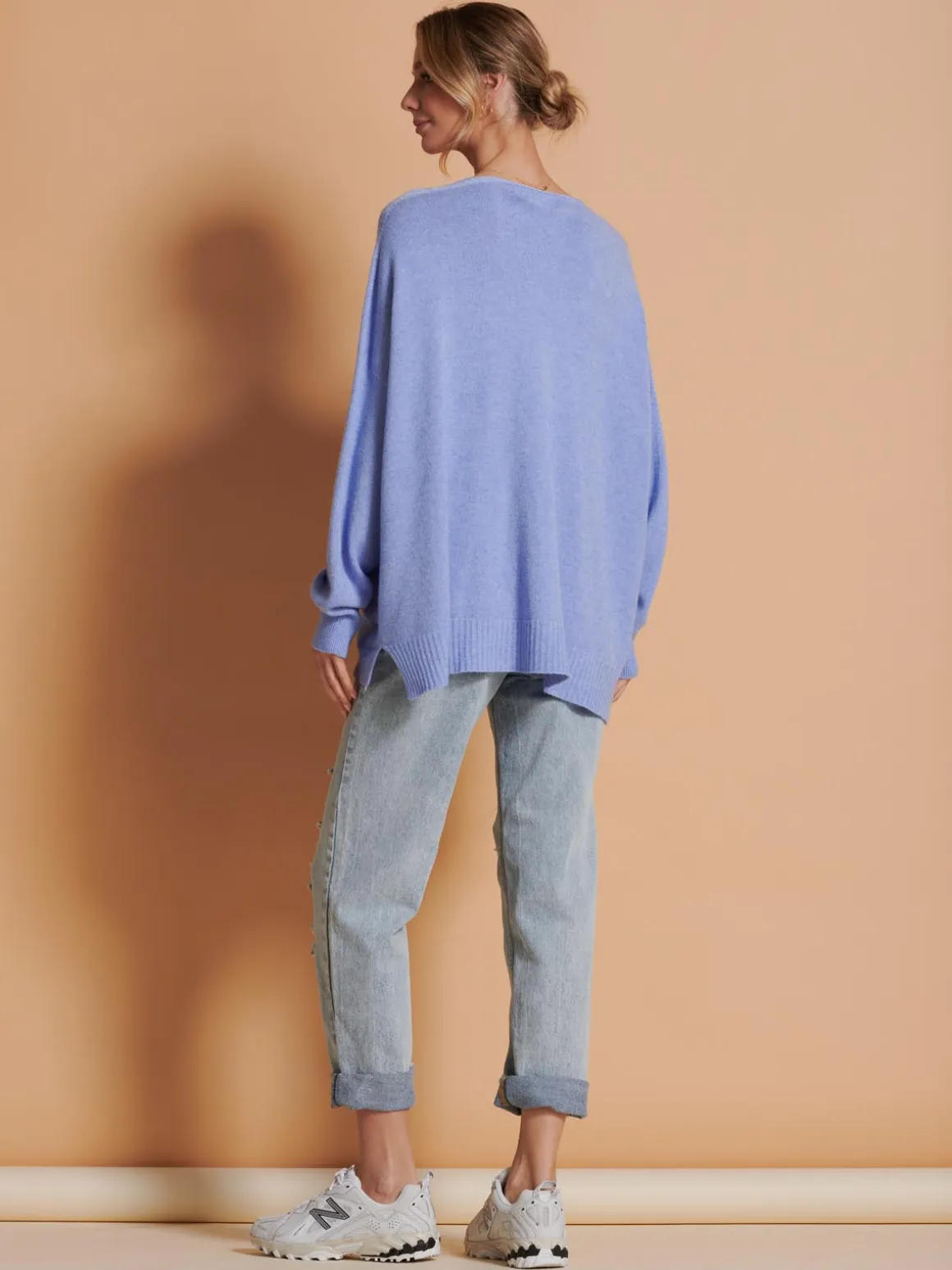 Made in Italy Soft Knit Shell Button Cardigan, Grapemist