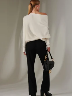 Made in Italy Wool Blend Asymmetric Knit Jumper, Calce
