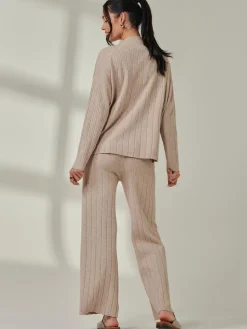 Mockneck Pocket Knit Jumper, Mink Heather