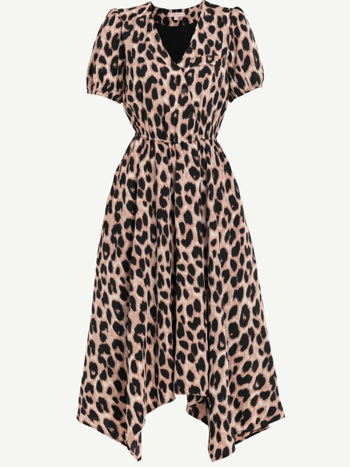 Nana Hanky Hem Dress, Pink Animal